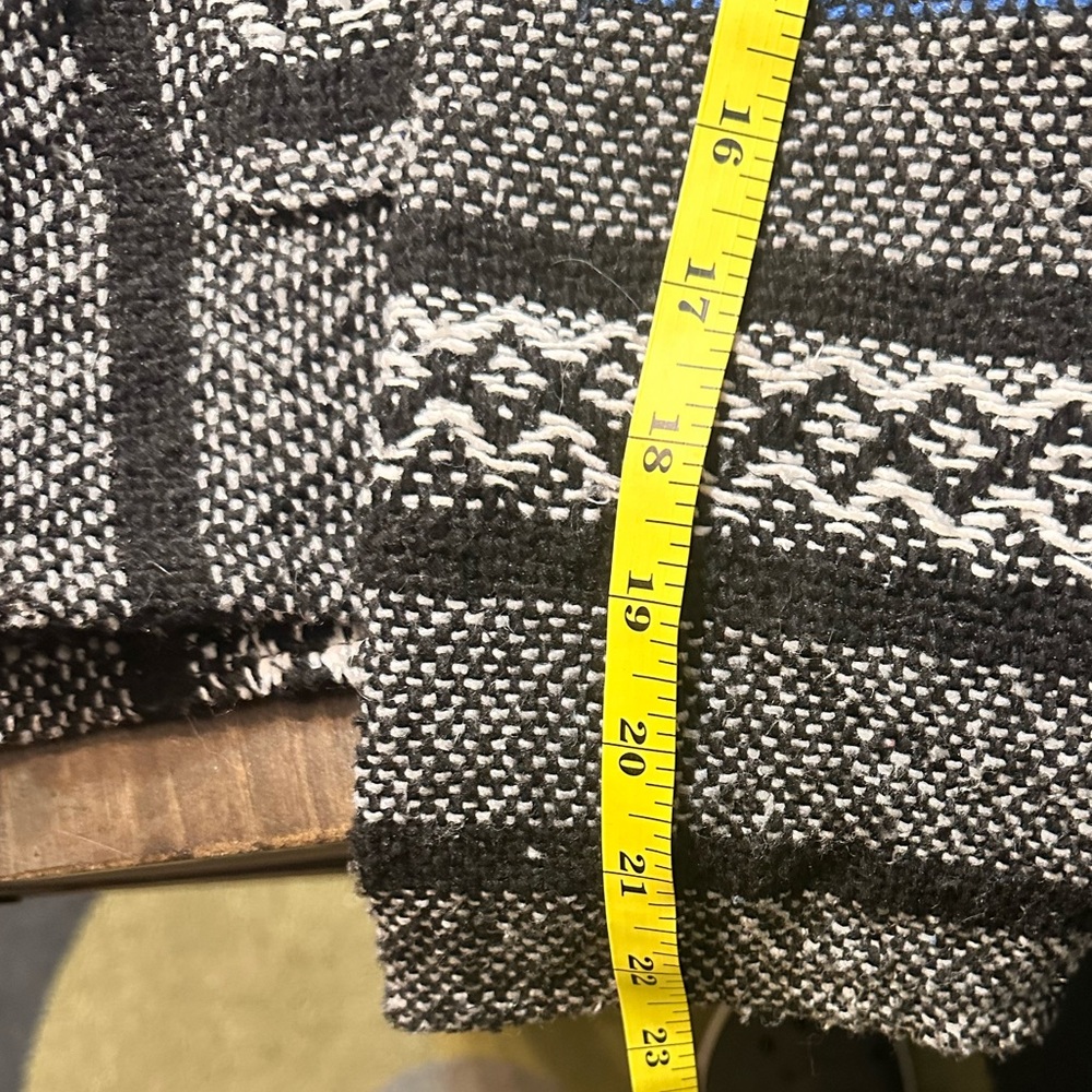 Baja Joe Gray Striped Mexican Baja Hooded Poncho - Small - Picture 9 of 12